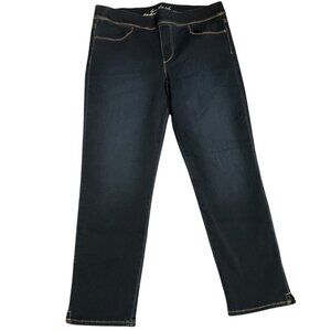 Gloria Vanderbild All Around Slimming Effect Dark Blue Pull On Jeans NWOT